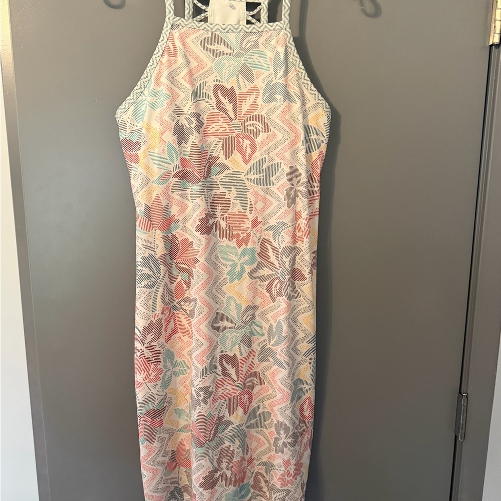 Prana Multicolor Floral Midi Dress